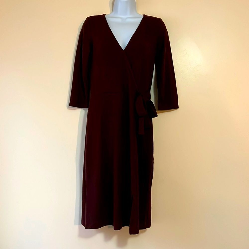 Sanctuary Merlot Knit Wrap Dress Sz S